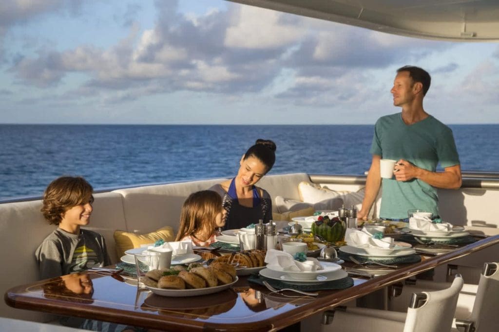 cuisine charter yacht